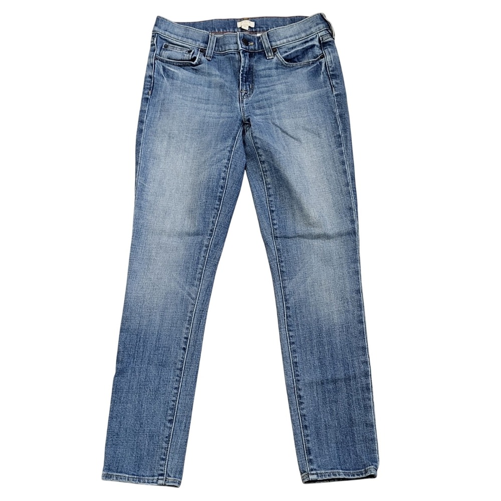 J.Crew Women 25 Stretch Slim Skinny Leg Jeans‎ Medium Wash Blue Denim Y2K Casual